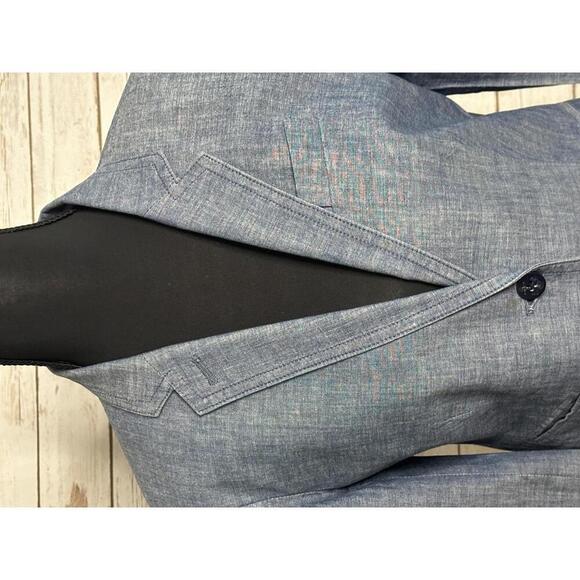 J. Crew classic preppy cotton chambray single-breasted 'Schoolboy' blazer Size 2 - Picture 2 of 10